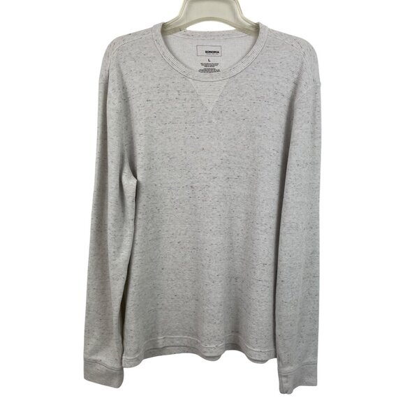 Sonoma Other - Sonoma Mens Heather Gray Thermal Waffle Knit Long Sleeve Shirt Size Large